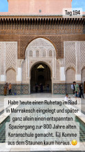 Tag 194: Madrassa von Marrakesch